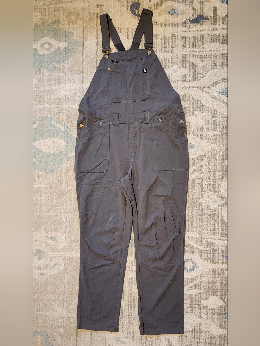 Flylow Men's Trailworks Bibs. Gray. Size L. Like New